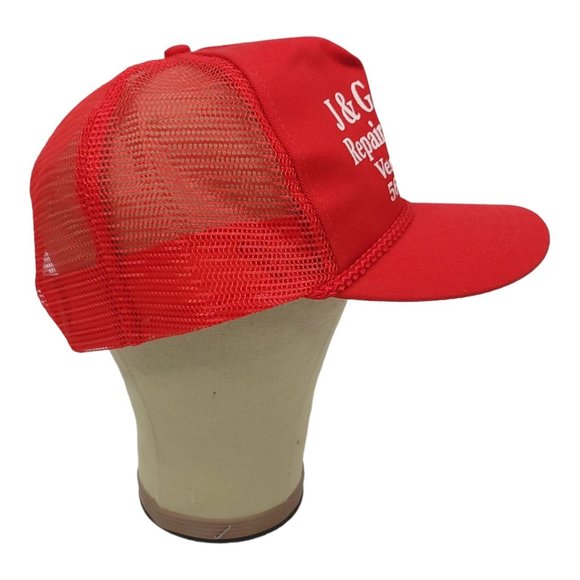 King Cap J G Auto Repair Welding Mesh Snapback Cap Trucker Printed Baseball Hat - Picture 10 of 13